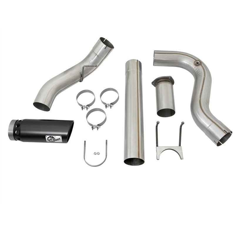 aFe Power | ATLAS 5 IN Aluminized Steel DPF-Back Exhaust System w/Black Tip - F-250 / F-350 6.7L 2017-2025