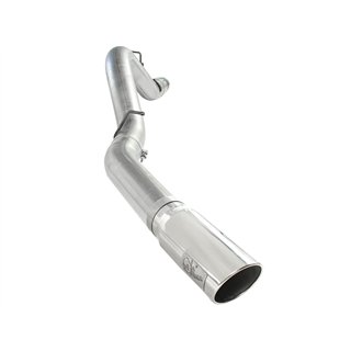 aFe Power | ATLAS 5 IN Aluminized Steel DPF-Back Exhaust System w/Polished Tip - Silverado / Sierra 2500 HD / 3500 HD 6.6L 2011-