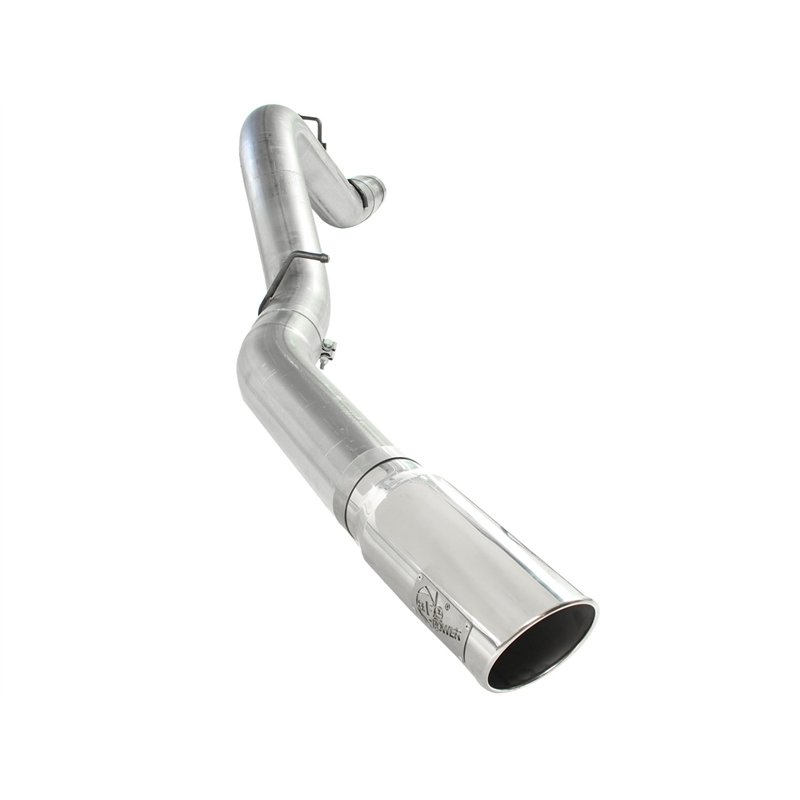 aFe Power | ATLAS 5 IN Aluminized Steel DPF-Back Exhaust System w/Polished Tip - Silverado / Sierra 2500 HD / 3500 HD 6.6L 2011-