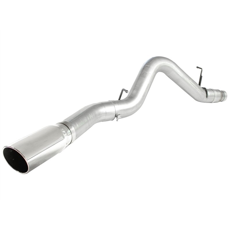 aFe Power | ATLAS 5 IN Aluminized Steel DPF-Back Exhaust System w/Polished Tip - Silverado / Sierra 2500 HD / 3500 HD 6.6L 2011-