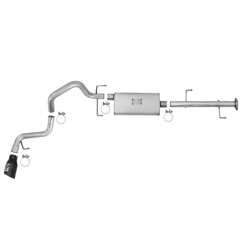 aFe Power | Scorpion 2-1/2 IN Aluminized Steel Cat-Back Exhaust System w/Black Tip - FJ Cruiser 4.0L 2007-2014
