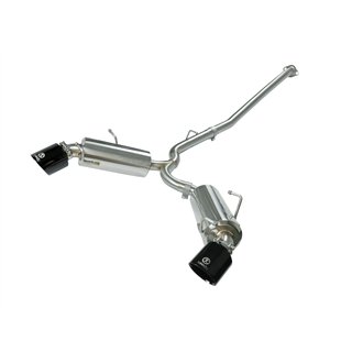 aFe Power | Takeda 2-1/2 IN 304 Stainless Steel Cat-Back Exhaust System w/Black Tip - FR-S / BRZ / 86 / GR86 2.0L / 2.4L 2013-20