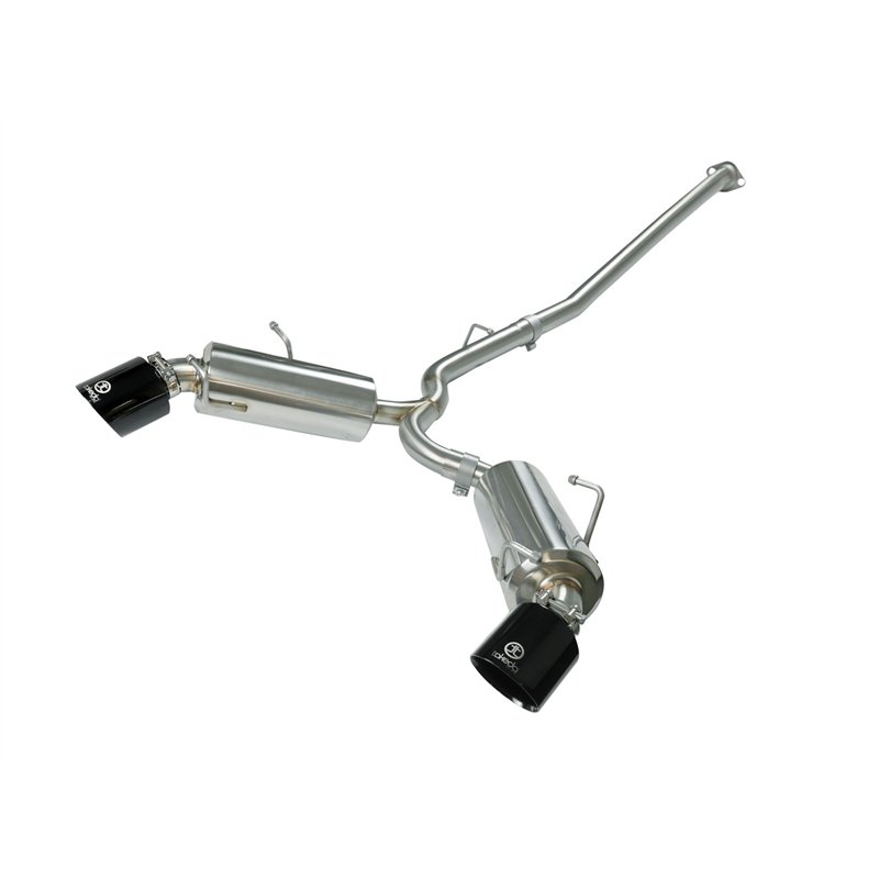 aFe Power | Takeda 2-1/2 IN 304 Stainless Steel Cat-Back Exhaust System w/Black Tip - FR-S / BRZ / 86 / GR86 2.0L / 2.4L 2013-20