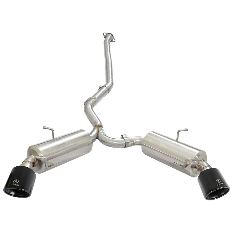 aFe Power | Takeda 2-1/2 IN 304 Stainless Steel Cat-Back Exhaust System w/Black Tip - FR-S / BRZ / 86 / GR86 2.0L / 2.4L 2013-20