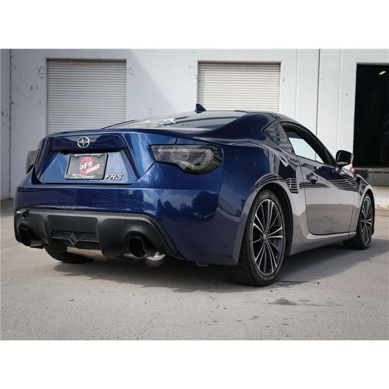 aFe Power | Takeda 2-1/2 IN 304 Stainless Steel Cat-Back Exhaust System w/Black Tip - FR-S / BRZ / 86 / GR86 2.0L / 2.4L 2013-20