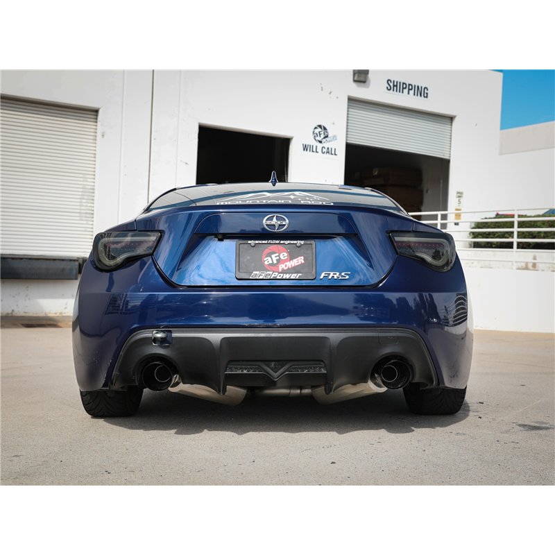 aFe Power | Takeda 2-1/2 IN 304 Stainless Steel Cat-Back Exhaust System w/Black Tip - FR-S / BRZ / 86 / GR86 2.0L / 2.4L 2013-20