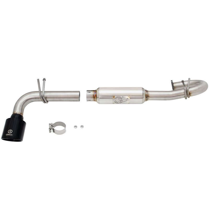 aFe Power | Takeda 2-1/4 to 2-1/2in 304 Stainless Steel Axle-Back Exhaust System w/Black Tip - tC 2.5L 2011-2016