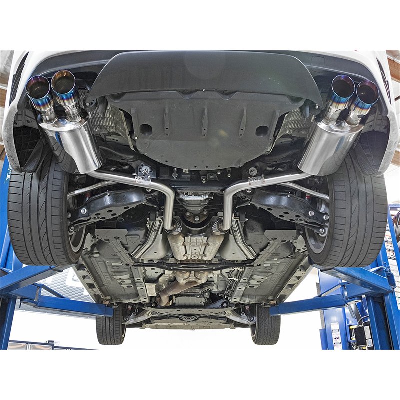 aFe Power | Takeda 2 IN 304 Stainless Steel Axle-Back Exhaust System w/Blue Flame Tip - RC200t / RC300 / RC350 2.0T / 3.5L 2015-