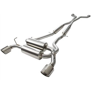 aFe Power | Takeda 2-1/2 IN 304 Stainless Steel Cat-Back Exhaust System w/Polished Tips - G37 / Q60 3.7L 2008-2016