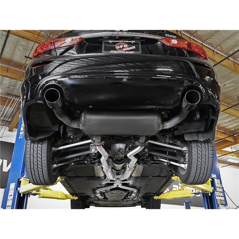 aFe Power | Takeda 2-1/2 IN to 3 IN 304 Stainless Steel Y-Pipe - Q50 / Q60 3.0T / 3.7L 2014-2024