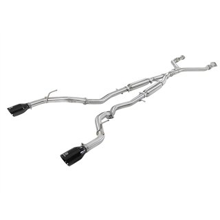 aFe Power | Takeda 2-1/2 IN 304 Stainless Steel Cat-Back Exhaust System w/Black Tips - Q50 3.0T 2016-2024