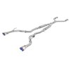 aFe Power | Takeda 2-1/2 IN 304 Stainless Steel Cat-Back Exhaust System w/Blue Flame Tips - Q50 3.0T 2016-2024