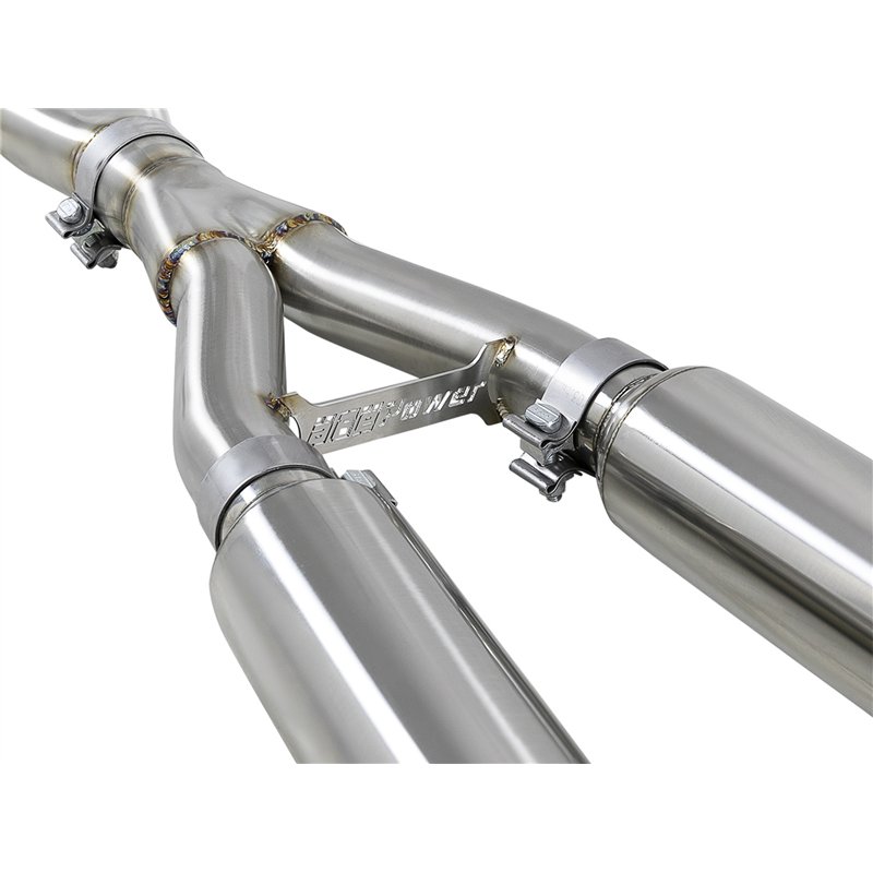 aFe Power | Takeda 2-1/2 IN 304 Stainless Steel Cat-Back Exhaust System w/Carbon Fiber Tip - Q60 3.0T 2017-2022