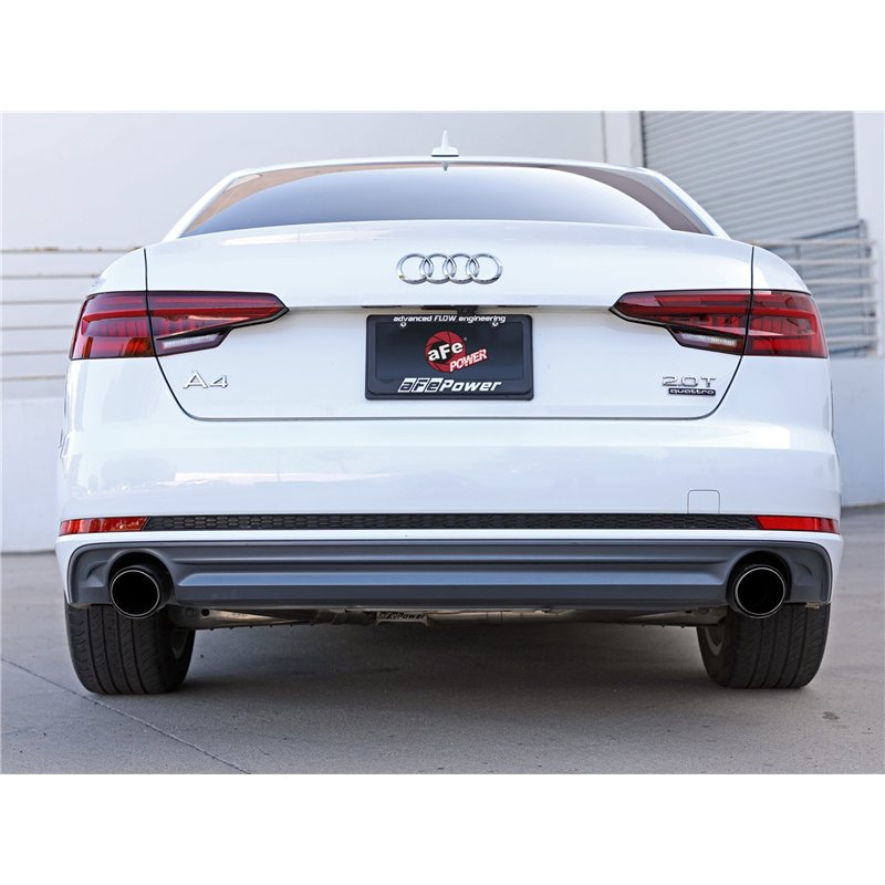 aFe Power | MACH Force-Xp 3 IN to 2-1/2 IN Stainless Steel Axle-Back Exhaust System Black - A4 / A4 allroad / A4 Quattro 2.0T 20