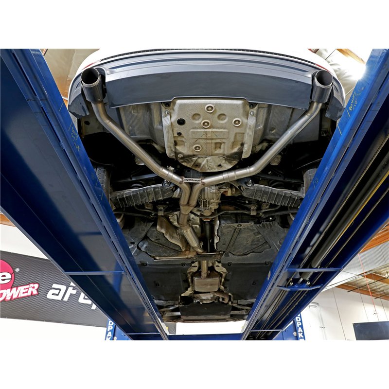 aFe Power | MACH Force-Xp 3 IN to 2-1/2 IN Stainless Steel Axle-Back Exhaust System Black - A4 / A4 allroad / A4 Quattro 2.0T 20