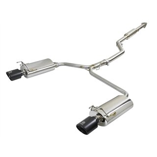 aFe Power | Takeda 2-1/2 IN to 1-3/4 IN 304 Stainless Steel Cat-Back Exhaust w/Black Tips - Accord 2.4L 2013-2017