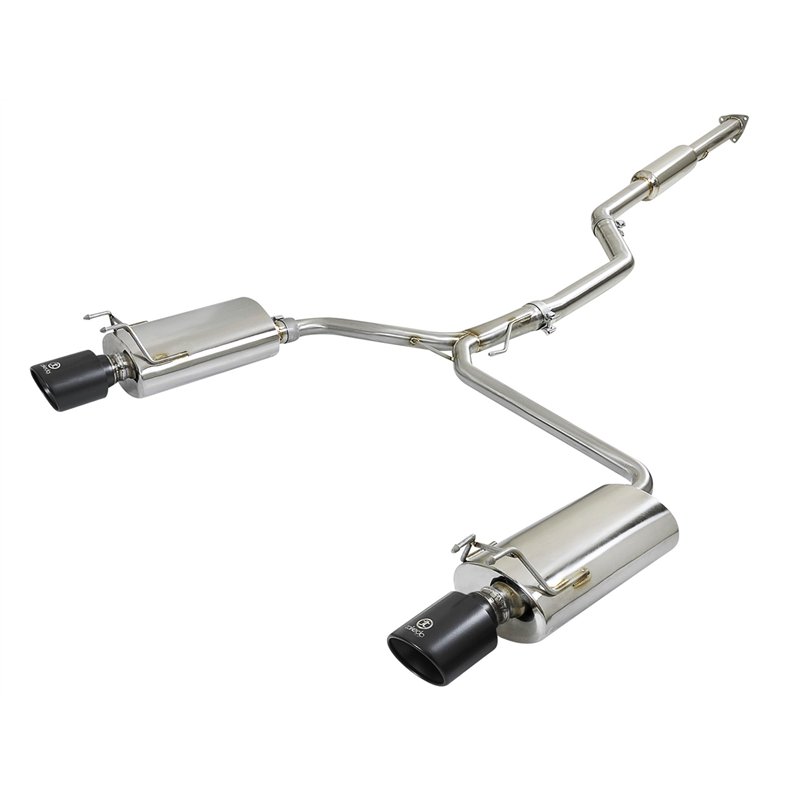 aFe Power | Takeda 2-1/2 IN to 1-3/4 IN 304 Stainless Steel Cat-Back Exhaust w/Black Tips - Accord 2.4L 2013-2017