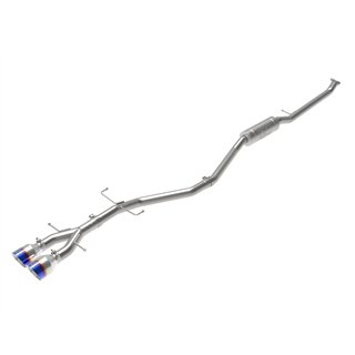 aFe Power | Takeda 2-1/2 IN 304 Stainless Steel Cat-Back Exhaust System w/Blue Flame Tip - Civic 1.5T 2017-2020