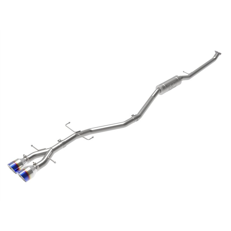 aFe Power | Takeda 2-1/2 IN 304 Stainless Steel Cat-Back Exhaust System w/Blue Flame Tip - Civic 1.5T 2017-2020