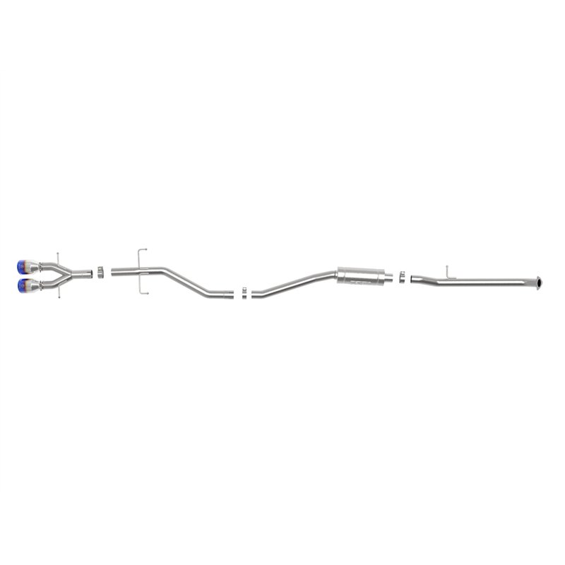 aFe Power | Takeda 2-1/2 IN 304 Stainless Steel Cat-Back Exhaust System w/Blue Flame Tip - Civic 1.5T 2017-2020