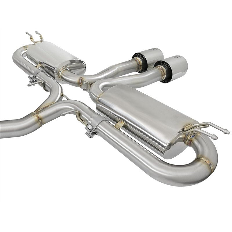 aFe Power | Takeda 3 IN 304 Stainless Steel Cat-Back Exhaust System w/Polished Tip - Civic 1.5T 2017-2020