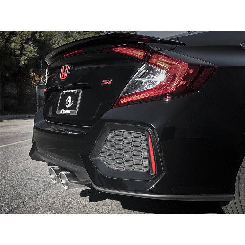 aFe Power | Takeda 3 IN 304 Stainless Steel Cat-Back Exhaust System w/Polished Tip - Civic 1.5T 2017-2020