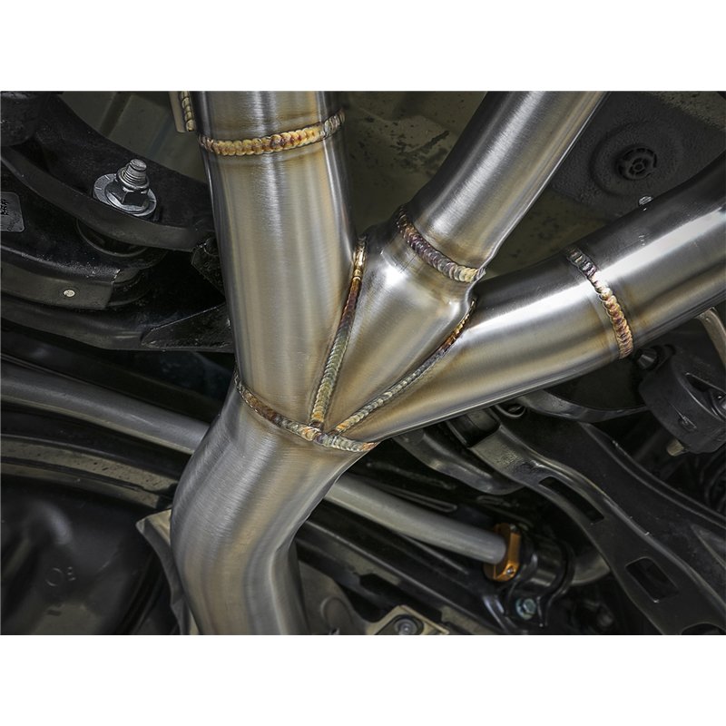 aFe Power | Takeda 3 IN 304 Stainless Steel Cat-Back Exhaust System w/Polished Tips - Civic 2.0T 2017-2021