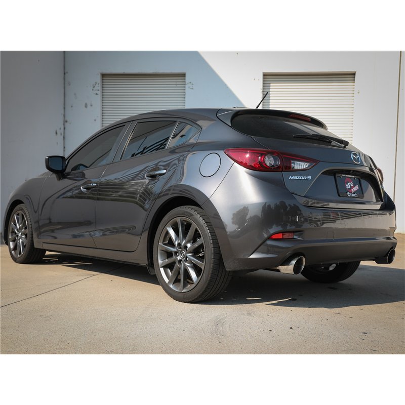 aFe Power | Axle-Back Exhaust System w/Polished Tips - 3 2.0L / 2.5L 2014-2018