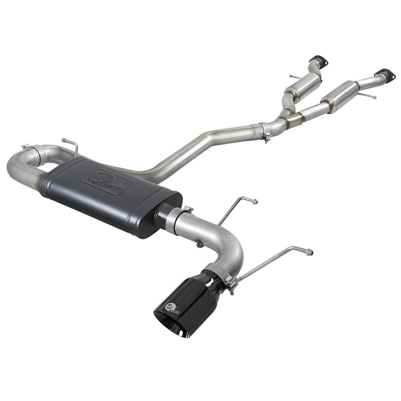 aFe Power | MACH Force-Xp 2-1/2 IN to 3 IN 304 Stainless Steel Cat-Back Exhaust w/Black Tip - Grand Cherokee 3.6L 2014-2021