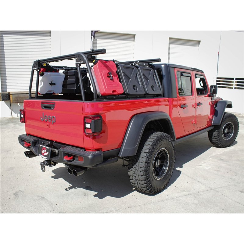 aFe Power | Vulcan Series 3 IN to 2-1/2 IN 304 Stainless Steel Cat-Back Exhaust System Black - Gladiator 3.6L 2020-2025