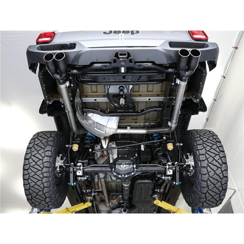 aFe Power | Vulcan Series 3 IN to 2-1/2 IN 304 Stainless Steel Cat-Back Exhaust System Black - Gladiator 3.6L 2020-2025