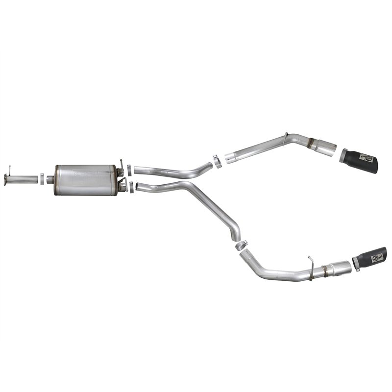 aFe Power | MACH Force-Xp 3 IN Stainless Steel Cat-Back Exhaust System w/Dual Black Tips - Ram 1500 5.7L 2019-2024