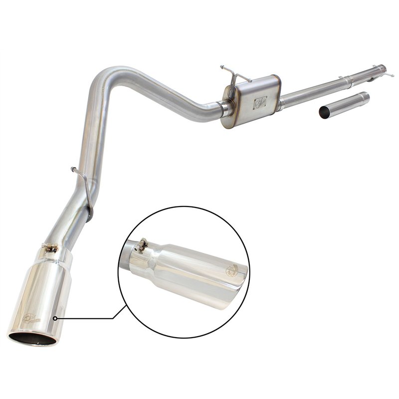 aFe Power | MACH Force-Xp 3 IN to 3-1/2 IN 409 Stainless Steel Cat-Back Exhaust w/Polish Tip - F-250 / F-350 5.4L / 6.8L 2000-20