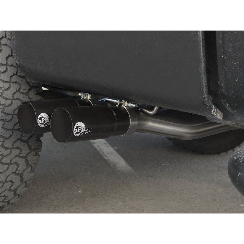 aFe Power | Rebel Series 3 IN to 2-1/2 IN 409 Stainless Steel Cat-Back Exhaust w/Black Tip - F-150 4.6L / 5.4L 2004-2008