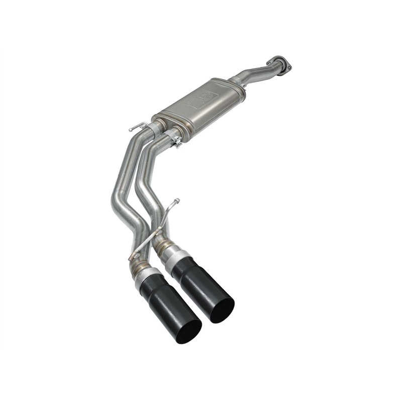 aFe Power | Rebel Series 3 IN to 2-1/2 IN 409 Stainless Steel Cat-Back Exhaust w/Black Tip - F-150 2.7T / 3.5T / 5.0L 2015-2020