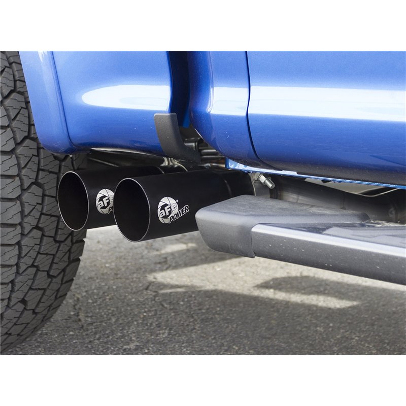 aFe Power | Rebel Series 3 IN to 2-1/2 IN 409 Stainless Steel Cat-Back Exhaust w/Black Tip - F-150 2.7T / 3.5T / 5.0L 2015-2020