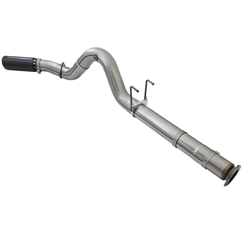 aFe Power | Large Bore-HD 5 IN 409 Stainless Steel DPF-Back Exhaust System w/Black Tip - F-250 / F-350 6.7L 2017-2025