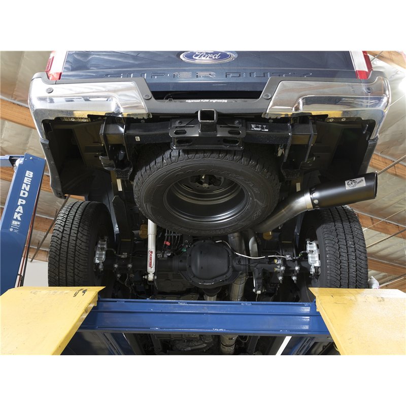 aFe Power | Large Bore-HD 5 IN 409 Stainless Steel DPF-Back Exhaust System w/Black Tip - F-250 / F-350 6.7L 2017-2025