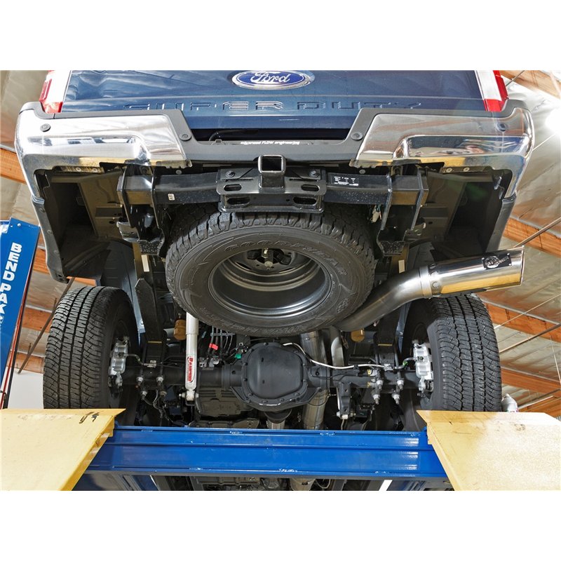 aFe Power | Large Bore-HD 5 IN 409 Stainless Steel DPF-Back Exhaust System w/Polished Tip - F-250 / F-350 6.7L 2017-2025
