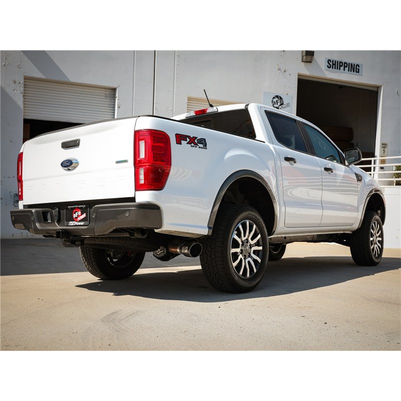 aFe Power | Apollo GT Series 3 IN 409 Stainless Steel Axle-Back Exhaust System w/Black Tip - Ranger 2.3T 2019-2023
