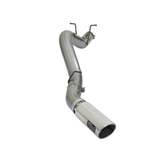 aFe Power | Large Bore-HD 4 IN 409 Stainless Steel DPF-Back Exhaust System w/Polished Tip - Silverado / Sierra 2500 HD / 3500 HD