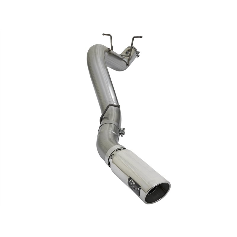 aFe Power | Large Bore-HD 4 IN 409 Stainless Steel DPF-Back Exhaust System w/Polished Tip - Silverado / Sierra 2500 HD / 3500 HD