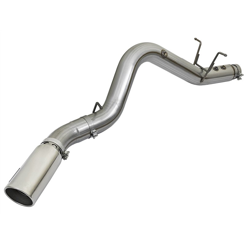 aFe Power | Large Bore-HD 4 IN 409 Stainless Steel DPF-Back Exhaust System w/Polished Tip - Silverado / Sierra 2500 HD / 3500 HD
