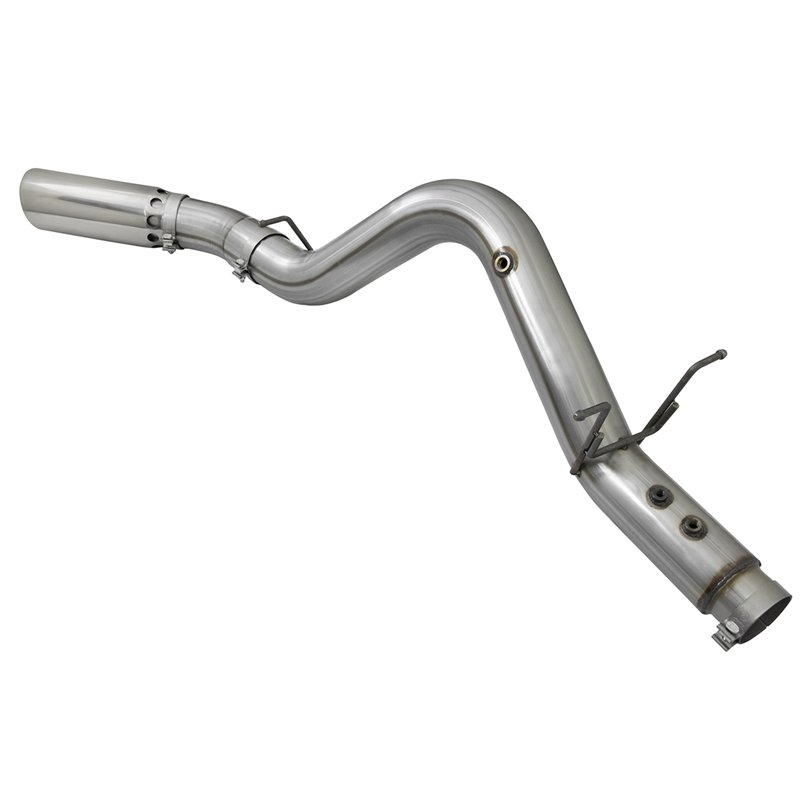 aFe Power | Large Bore-HD 4 IN 409 Stainless Steel DPF-Back Exhaust System w/Polished Tip - Silverado / Sierra 2500 HD / 3500 HD