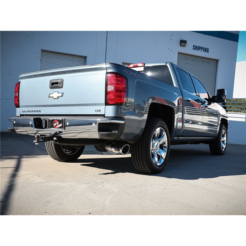 aFe Power | Apollo GT Series 4 IN 409 Stainless Steel Cat-Back Exhaust System w/Polish Tip - Silverado / Sierra 1500 6.2L 2014-2