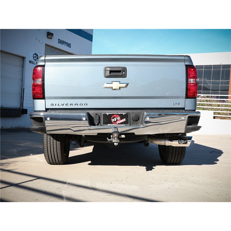aFe Power | Apollo GT Series 4 IN 409 Stainless Steel Cat-Back Exhaust System w/Polish Tip - Silverado / Sierra 1500 6.2L 2014-2