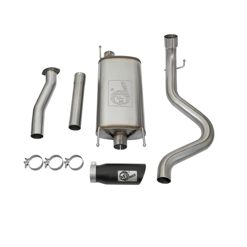 aFe Power | MACH Force-Xp 3 IN 409 Stainless Steel Cat-Back Exhaust System w/Black Tip - Tacoma 3.5L 2016-2023