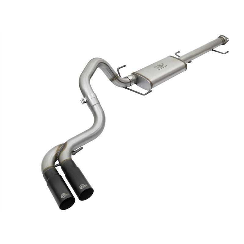 aFe Power | Rebel Series 3 IN Cat-Back Exhaust System w/Mid-Side Exit Black Tips - FJ Cruiser 4.0L 2007-2014