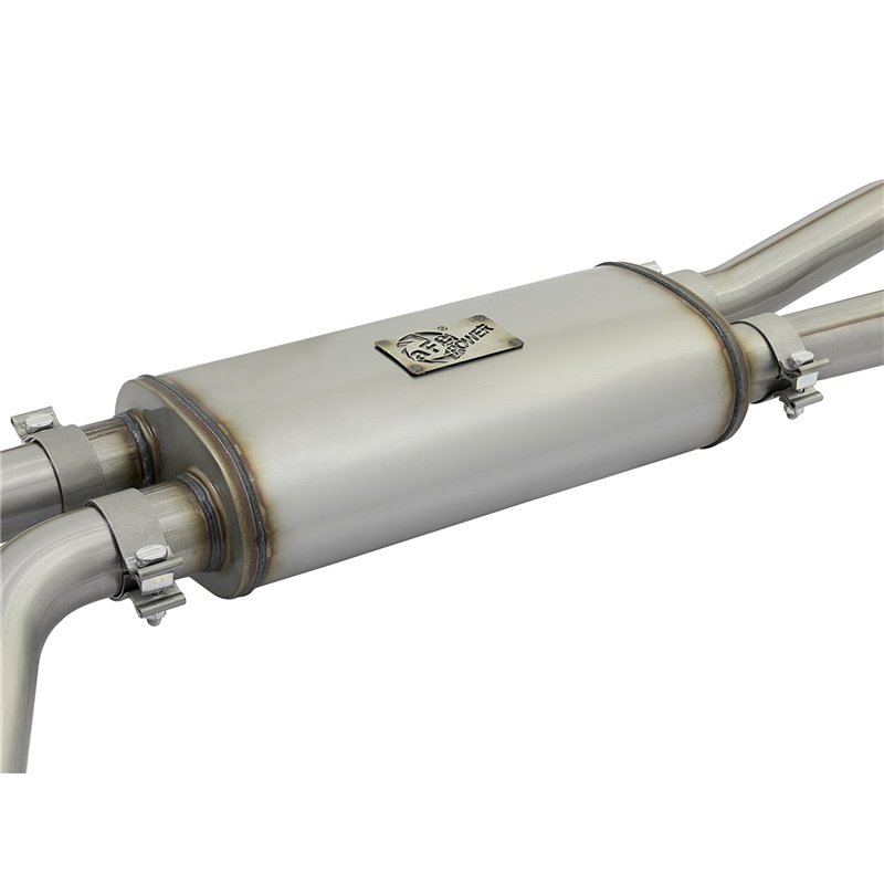 aFe Power | Rebel Series 3 IN 409 Stainless Steel Cat-Back Exhaust System w/Polished Tip - Titan 5.6L 2004-2015