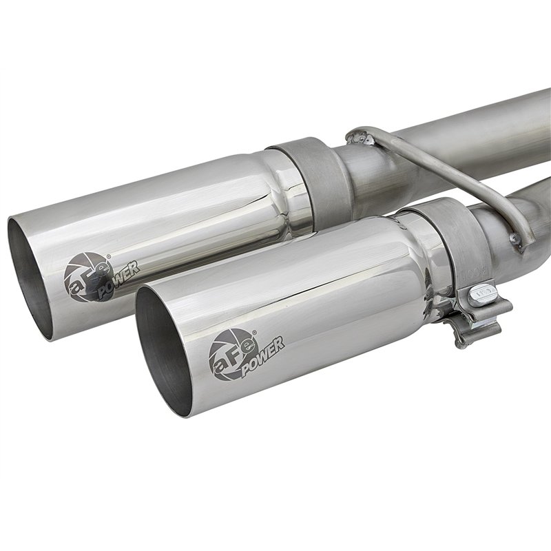 aFe Power | Rebel Series 3 IN 409 Stainless Steel Cat-Back Exhaust System w/Polished Tip - Titan 5.6L 2004-2015